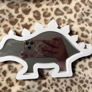 White Dinosaur Shaped Mirror